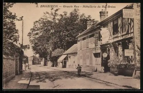 AK Barbizon, Grande Rue, Hôtellerie du Bas-Bréau