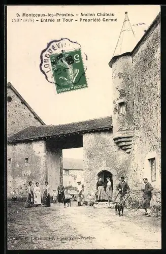 AK Montceaux-lès-Provins, Ancien Château, XIIIe siècle, Entrée et Tour, Propriété Germé
