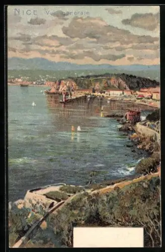 Lithographie Nice, Vue générale