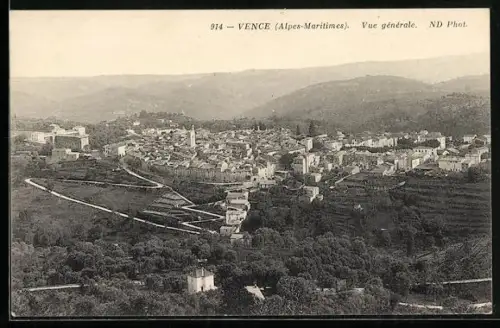 AK Vence, Vue générale d`en haut