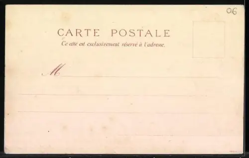 AK Menton, Vue des Rochers Rouges