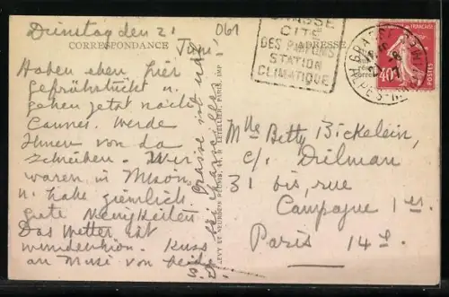 AK Grasse, Vue entre les Oliviers