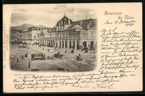 AK Nice, Casino municipal, Pferdebahn