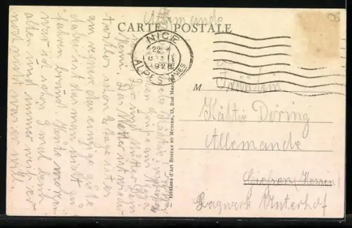 AK Nice, Vue Générale prise du Mont-Boron