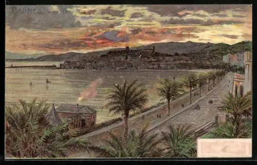 Künstler-AK Cannes, Vue générale