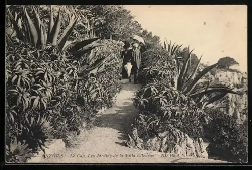 AK Antibes, Le Cap, Les Jardins de la Villa Eilenroc