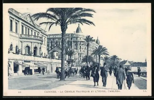 AK Cannes, Le Cercle Nautique et l`Hotel Carlton