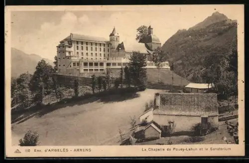 AK Arrens, La Chapelle de Pouey-Lahun et le Sanatorium