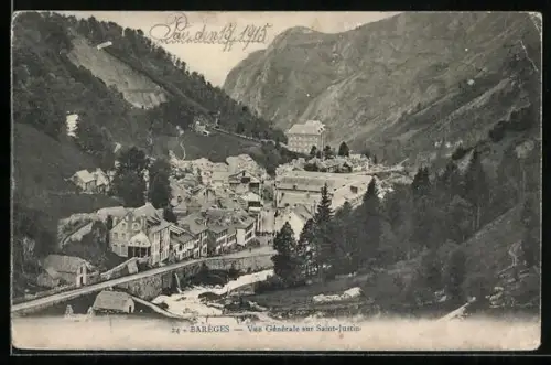 AK Barèges, Vue Générale sur Saint-Justin