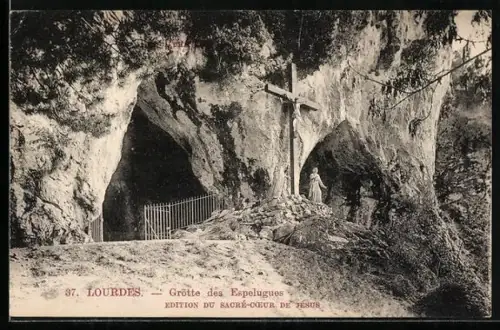 AK Lourdes, Grotte des Espelugues