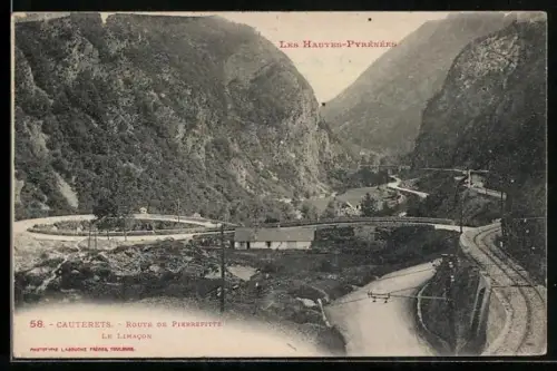AK Cauterets, Les Hautes-Pyrénées, Route de Pierrefitte, Le Limacon