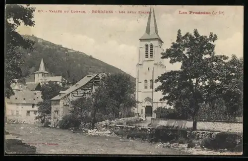 AK Bordères, Les Deux Eglises