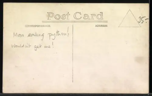 AK Jagd, Männer und ihre Beute, eine Riesenschlange