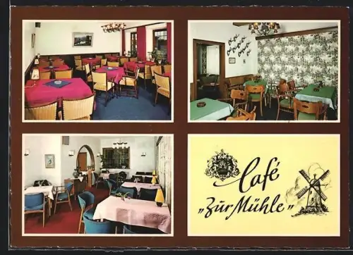 AK Behringen /Lüneburger Heide, Café zur Mühle, Bäckerei u. Konditorei, Inh. K. H. Bültemann, Interieur