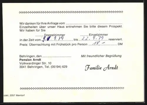 AK Behringen / Lüneburger Heide, Pension Arndt, Interieur, Exterieur und Natur