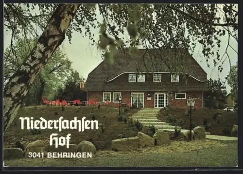 AK Behringen / Lüneburger Heide, Niedersachsen Hof, Inh. Familie Meyer-Gellersen, Aussenansicht mit Grünanlagen