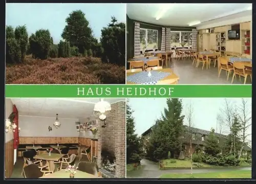 AK Bispingen-Behringen, Haus Heidhof in vier Ansichten