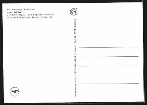 AK Bispingen-Behringen, Haus Heidhof in vier Ansichten