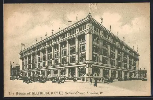 AK London, Oxford Street, The house of Selfridge, Auto