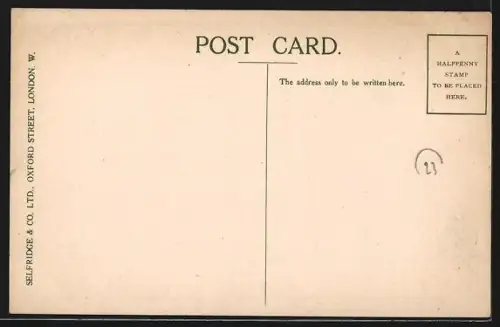 AK London, Oxford Street, The house of Selfridge, Auto