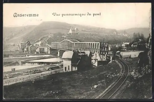 AK Anseremme, Vue panoramique du pont