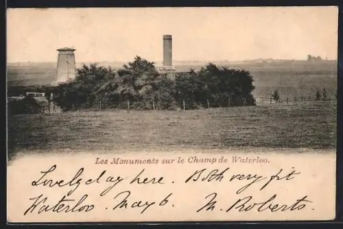 AK Waterloo, Les Monuments sur le Champ