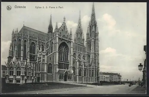 AK Ostende, Eglise S. S. Pierre & Paul