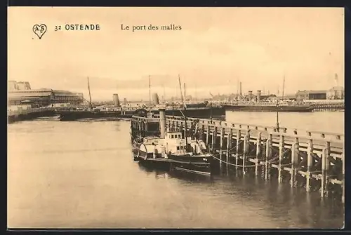 AK Ostende, Le port des malles