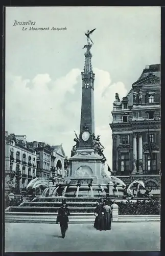AK Bruxelles, Le Monument Anspach