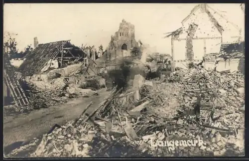 AK Langemark, Zerstörte Ortspartie