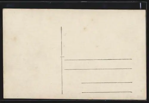 AK Langemark, Strassenpartie mit zerstörter Kirche