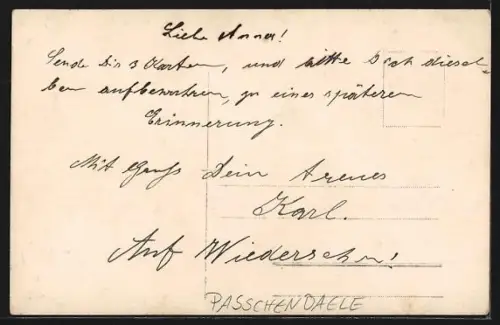 AK Passchendaele, Strassenpartie mit Kirche