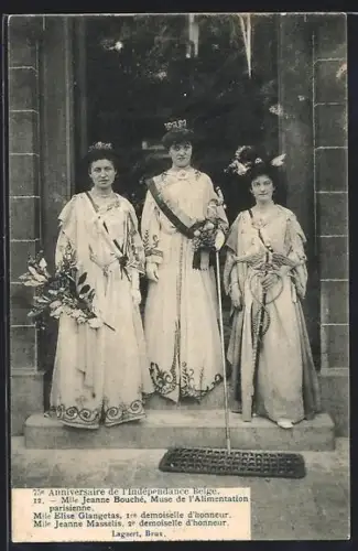 AK 75e Anniversaire de l`Independance Belge, Schönheitsköniginnen