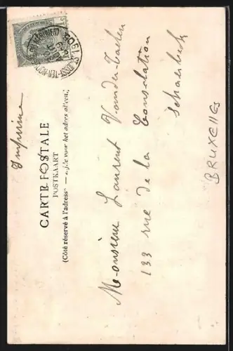 AK Bruxelles, 73e Anniversaire de l`Independance Belge, Madame Jeanne Van Hal, Reine des Halles et Marchés bruxellois