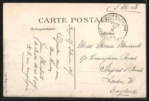 AK Stavele, le pont de l`Yser, un homme et un enfant accoudés à la ballustrade