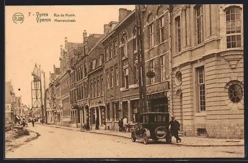 AK Ypres, Rue de Menin