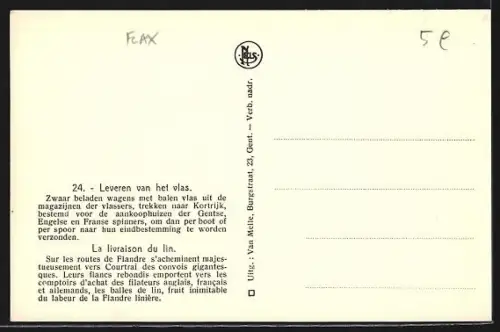 AK Kortrijk, La livraison du lin, Flax