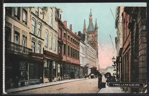 AK Ypres, La Rue au beurre, Butterstrasse