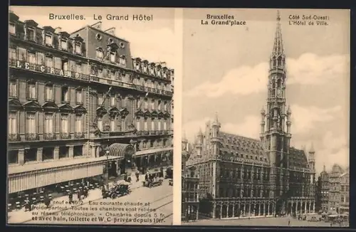AK Bruxelles, Le Grand Hôtel, La Grand`place, Côté Sud-Ouest: L`Hôtel de Ville