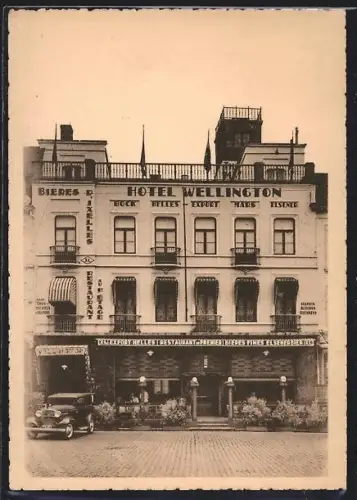 AK Bruges, Hotel Wellington, 18 Place Roi Albert, Propr. Théo Michiels-Brondel