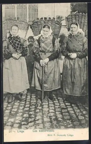 AK Lüttich, Butterfrauen mit Körben