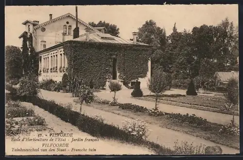 AK Vilvoorde, Tuinbouwschool van den Staat, Fransche tuin