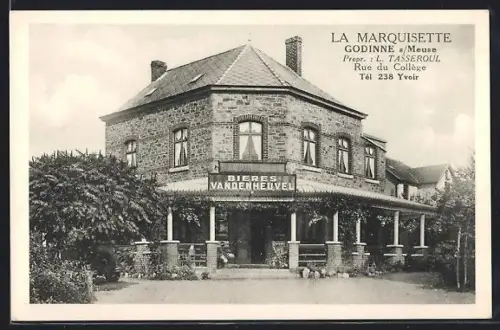 AK Godinne s/Meuse, La Marquisette, Rue du Collège, Propr. L. Tasseroul