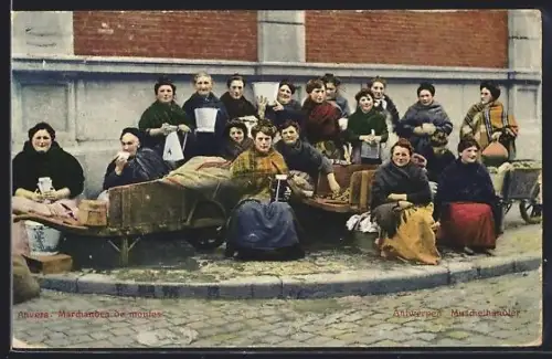 AK Anvers, Marchandes de moules, Muschelhändlerinnen