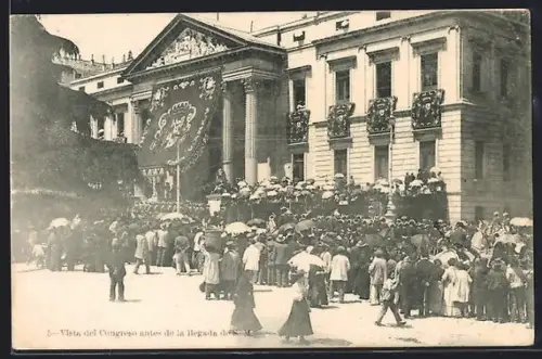 AK Madrid, Vista del Congreso antes de la llegada de S. M.