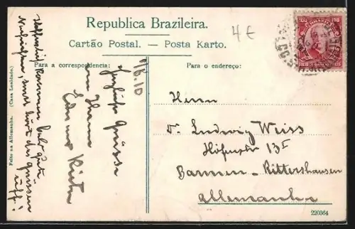 AK Pocos de Caldas, Lembranca de Pocos de Caldas, Rua Junqueira, Casa Lealdade