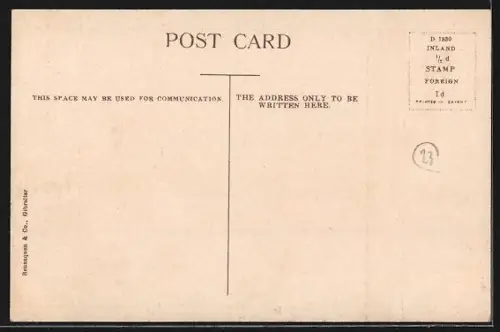 AK Gibraltar, The Slip, Hafen mit Bootsbauern