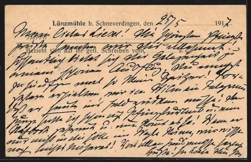 AK Schneverdingen-Lünzen, W. Heino Lünzmühle, Versand von Erzeugnissen der Lüneburger Heide