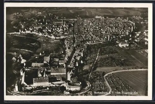 AK Rothenburg o. T., Ansicht vom Flugzeug aus