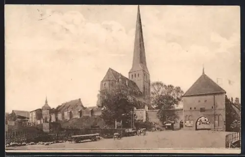 AK Rostock, Petrikirche und Petritor